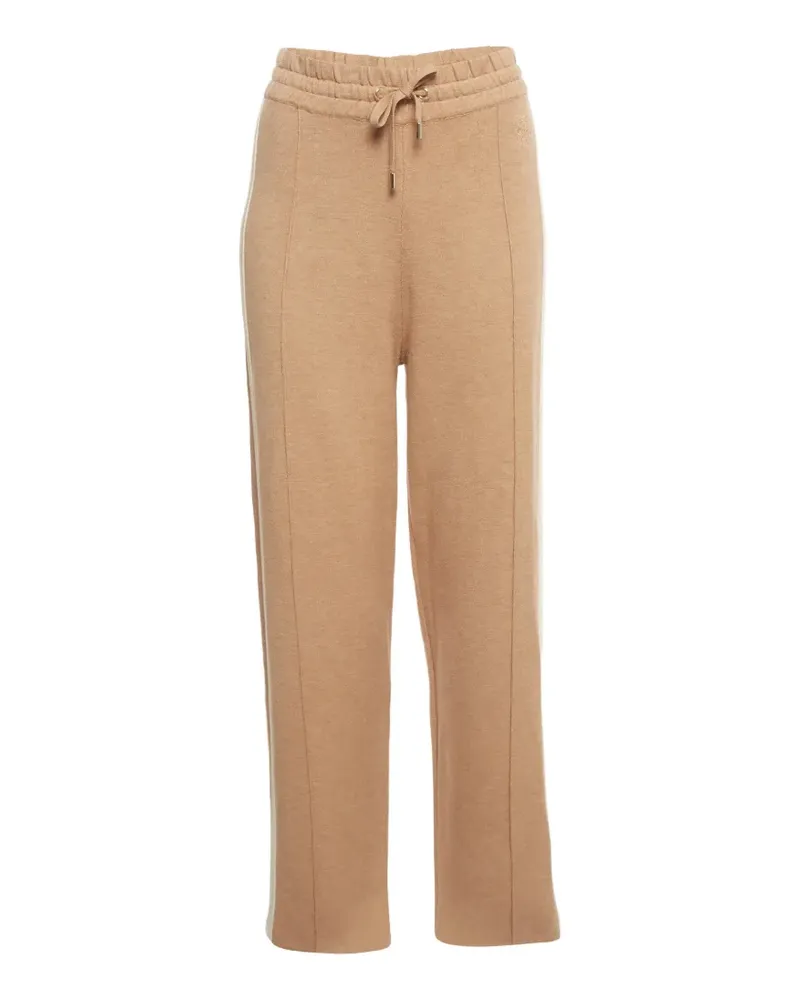 Sandro Gestreifte Strickhose - Nude Nude