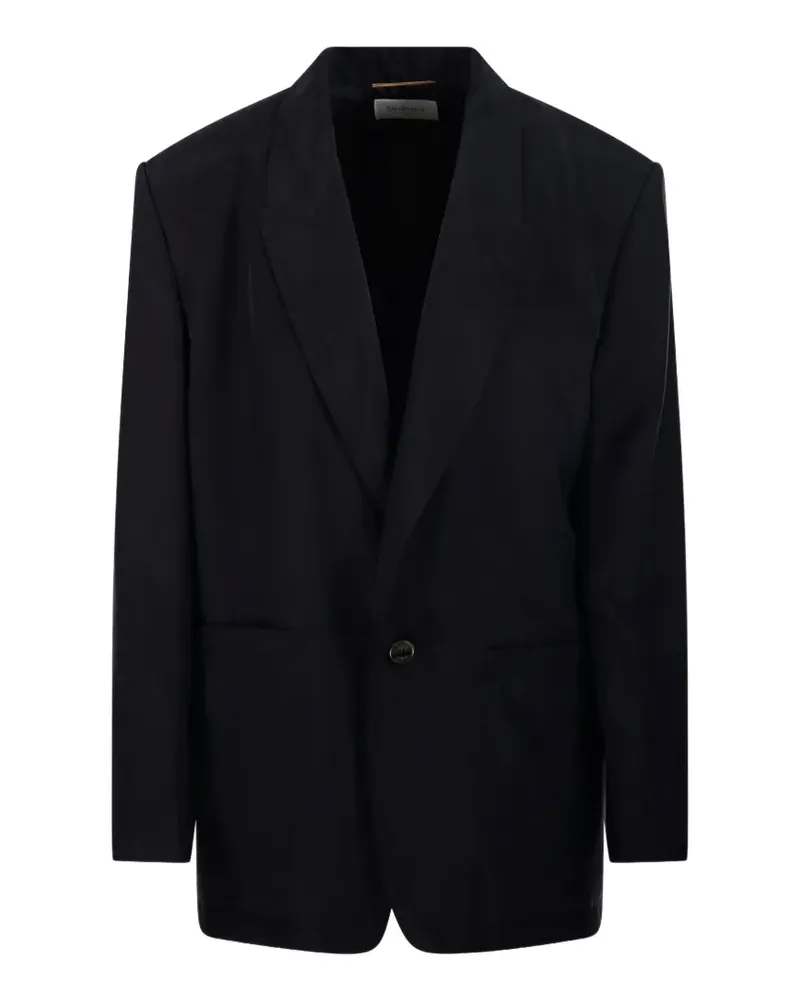 Saint Laurent single-breasted blazer - Schwarz Schwarz