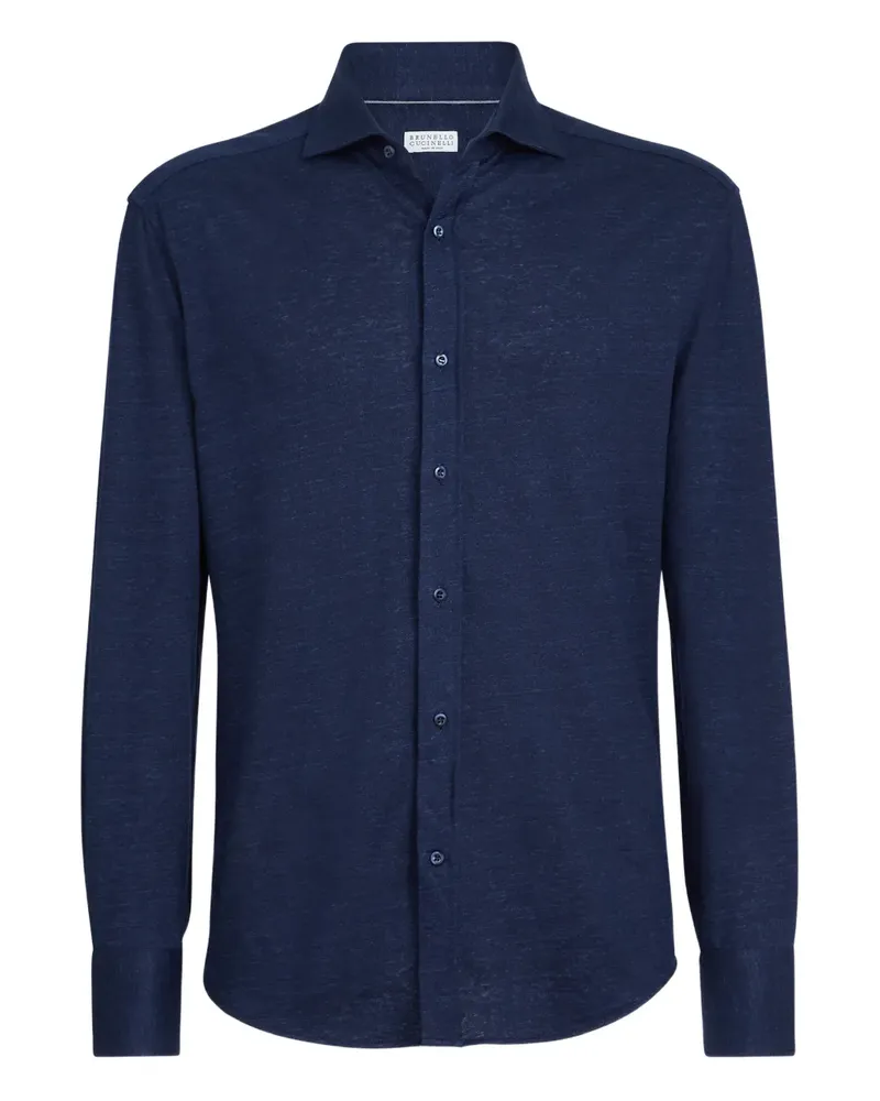 Brunello Cucinelli Hemd aus Jersey - Blau Blau