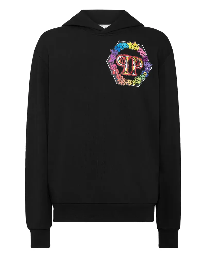 Philipp Plein Hoodie mit Logo - Schwarz Schwarz