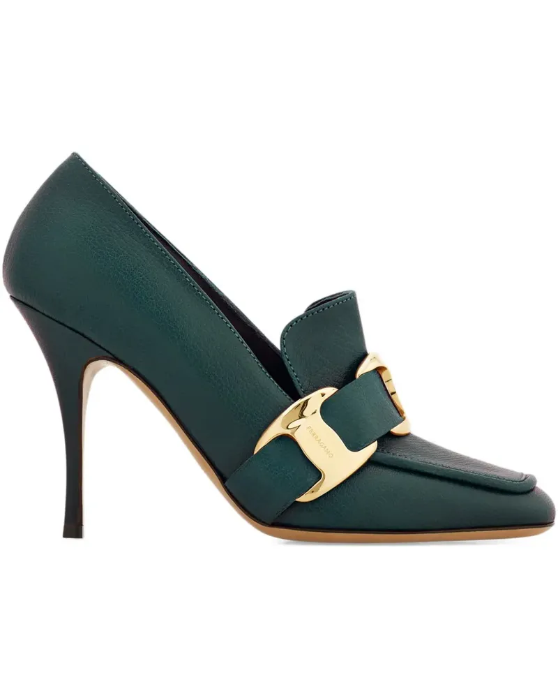 Ferragamo Loafer mit hohem Absatz 95mm - Grün Grün