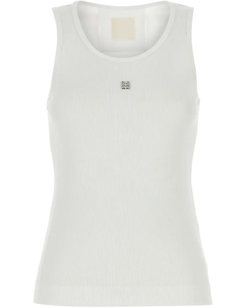 Givenchy Tanktop mit Logo-Schild - Weiß Weiß