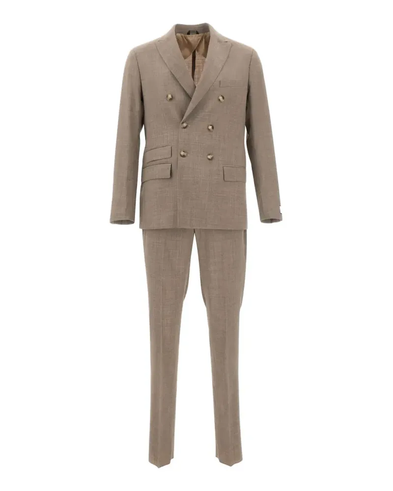 Emanuel Ungaro double-breasted peak-lapel suit - Nude Nude