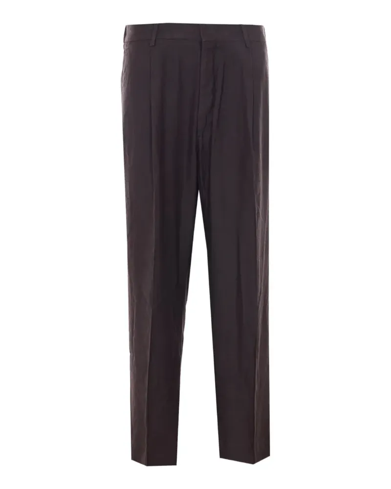 NN 07 pleat-detail trousers - Braun Braun