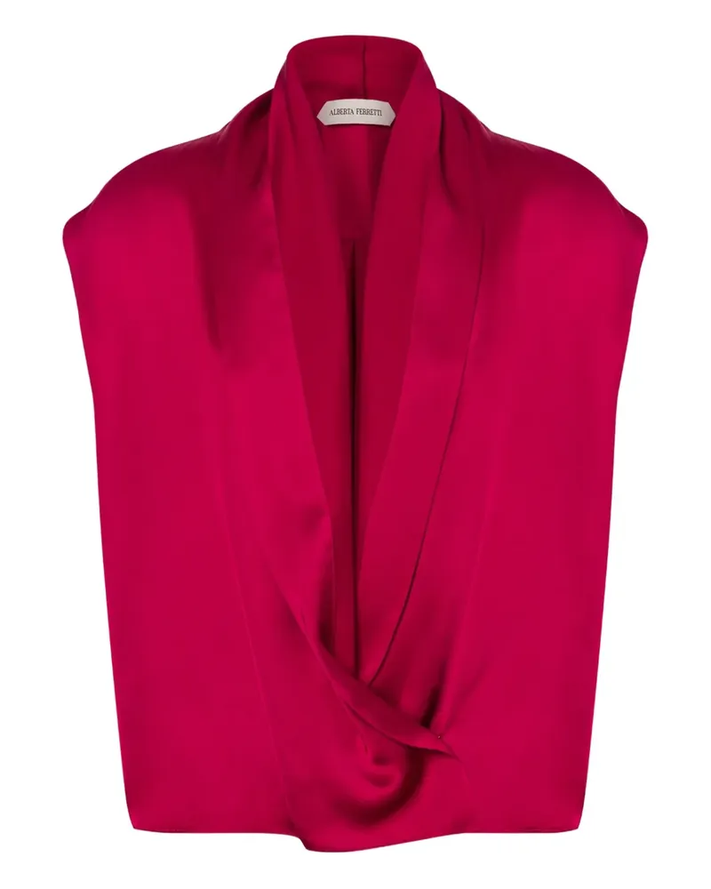 Alberta Ferretti Klassische Satinbluse - Rosa Rosa