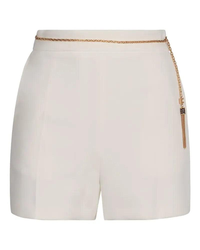 Elisabetta Franchi Shorts mit Kettenquasten - Weiß Weiß