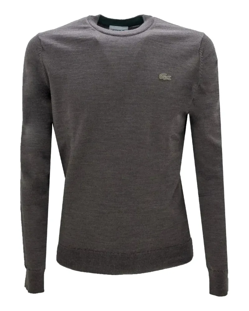 Lacoste logo-patch crewneck sweater - Grau Grau