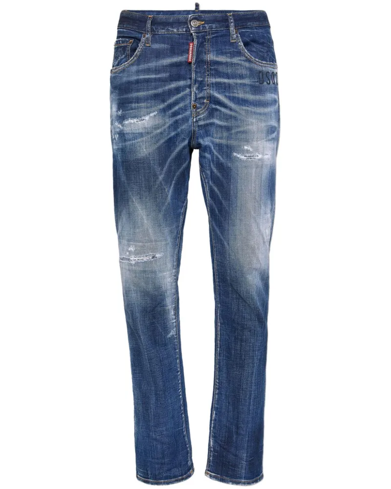 Dsquared2 Skinny-Jeans im Distressed-Look - Blau Blau