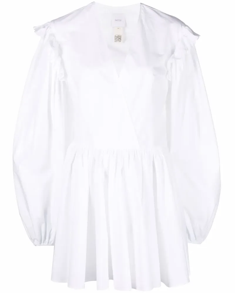 Patou Kleid mit V-Ausschnitt - Weiß Weiß