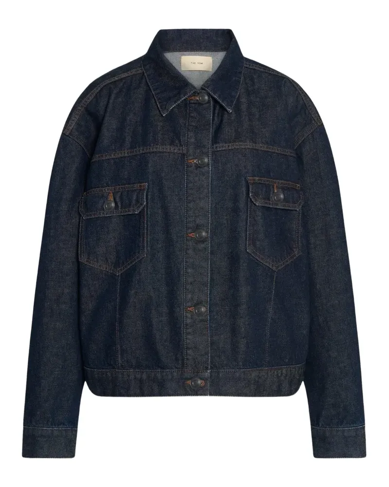 The Row Ness contrast-stitched denim jacket - Blau Blau
