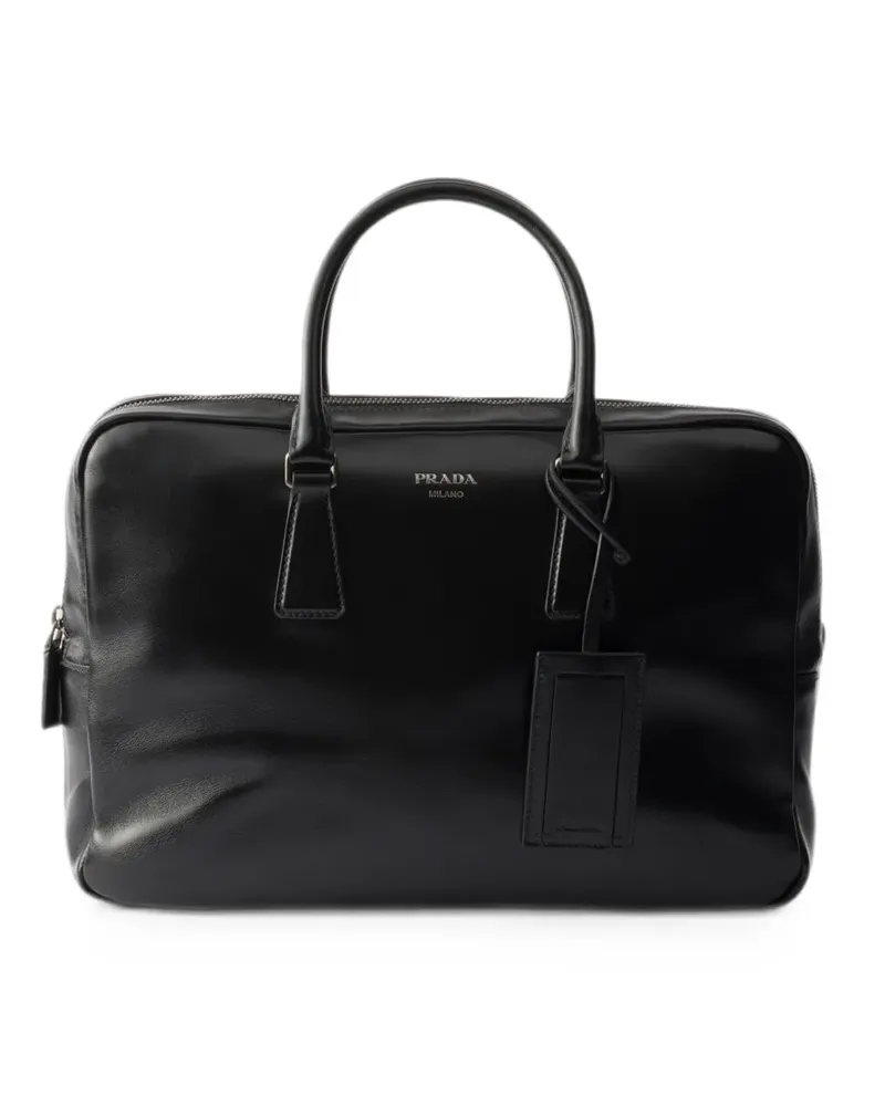 Prada Aktentasche aus Leder - Schwarz Schwarz