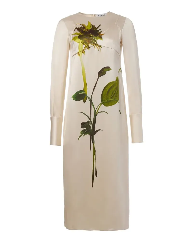 Monse Midikleid mit Sonnenblumen-Print - Nude Nude