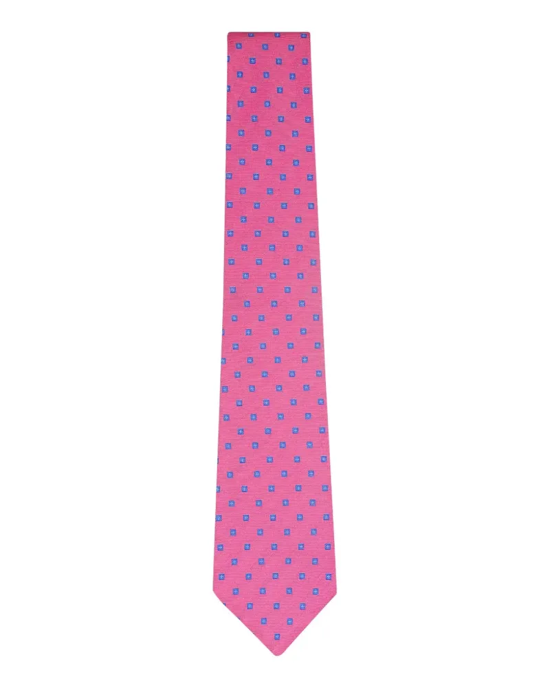 Kiton geometric-pattern tie - Rosa Rosa