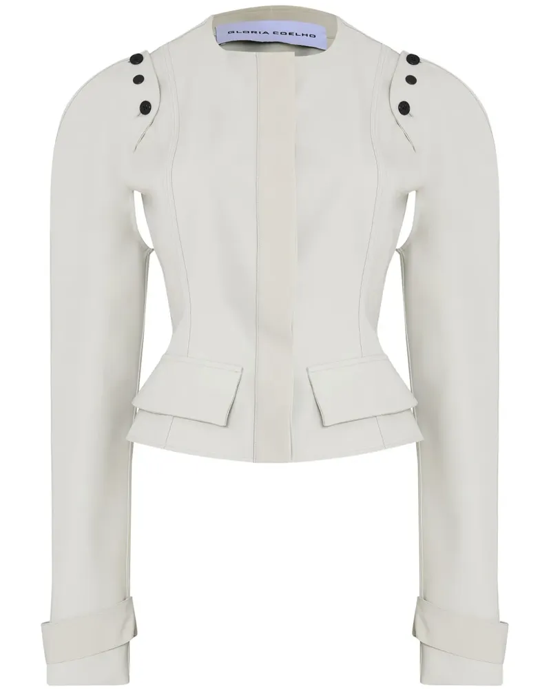 Gloria Coelho Jacke mit abnehmbaren Ärmeln - Weiß Weiß