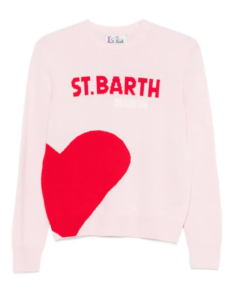 MC2 Saint Barth Pullover mit Herzmotiv - Rosa Rosa