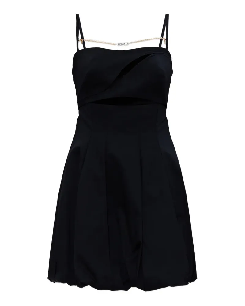 Versace Jeans cut-out pleated mini cotton dress - Schwarz Schwarz