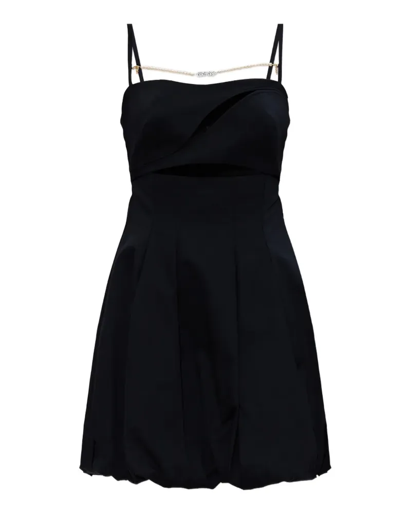 Versace Jeans cut-out pleated mini cotton dress - Schwarz Schwarz