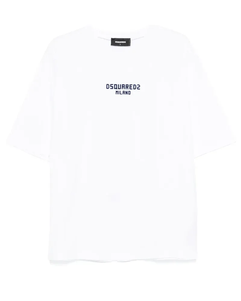 Dsquared2 T-Shirt mit Logo-Stickerei - Weiß Weiß
