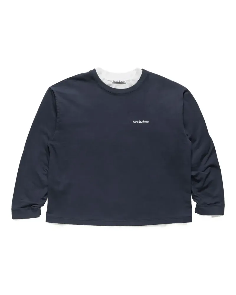 Acne Studios Sweatshirt im Layering-Look - Blau Blau