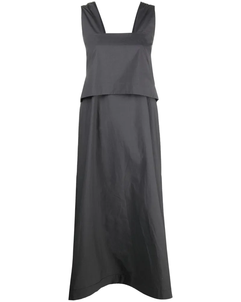 Toogood Maxikleid im Layering-Look - Grau Grau