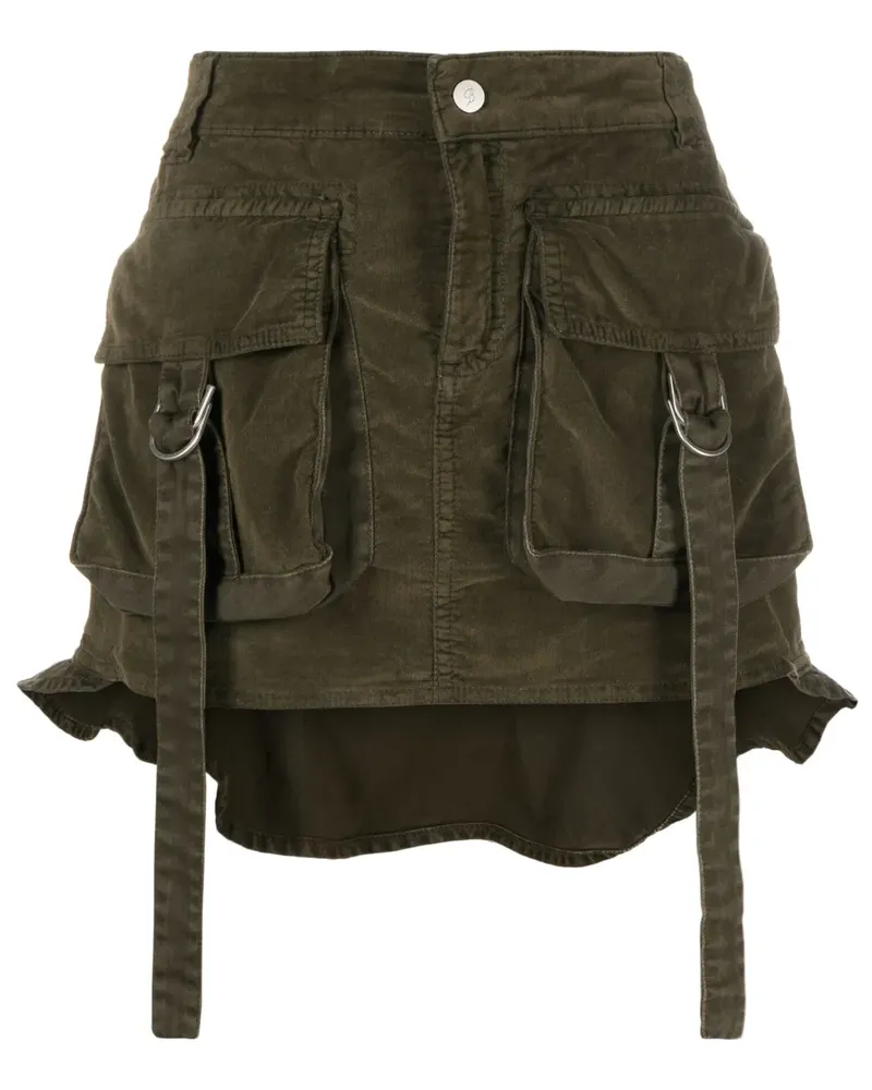 Blumarine Minirock mit Taschen - Grün Grün