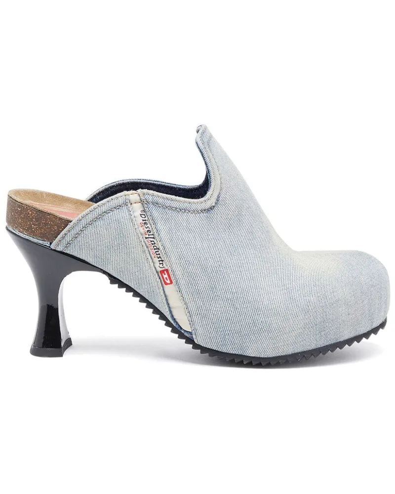 Diesel D-Woodstock W Jeans-Mules 80mm Blau