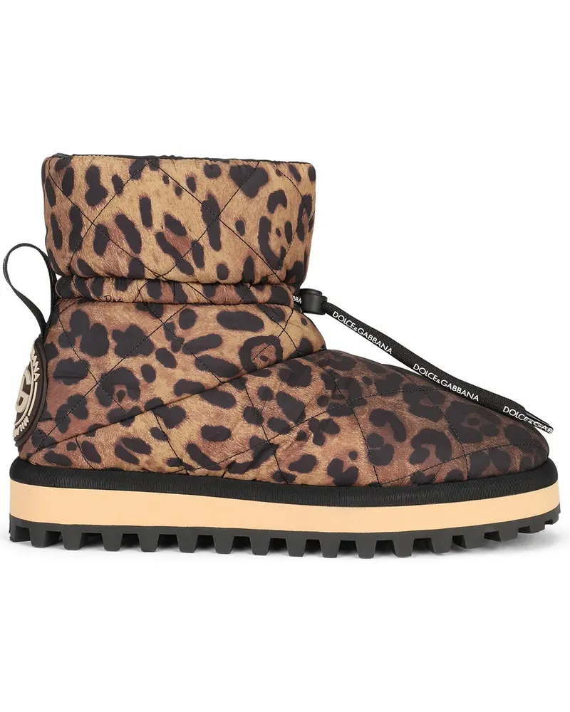 Dolce & Gabbana Stiefel mit Print - Braun Braun