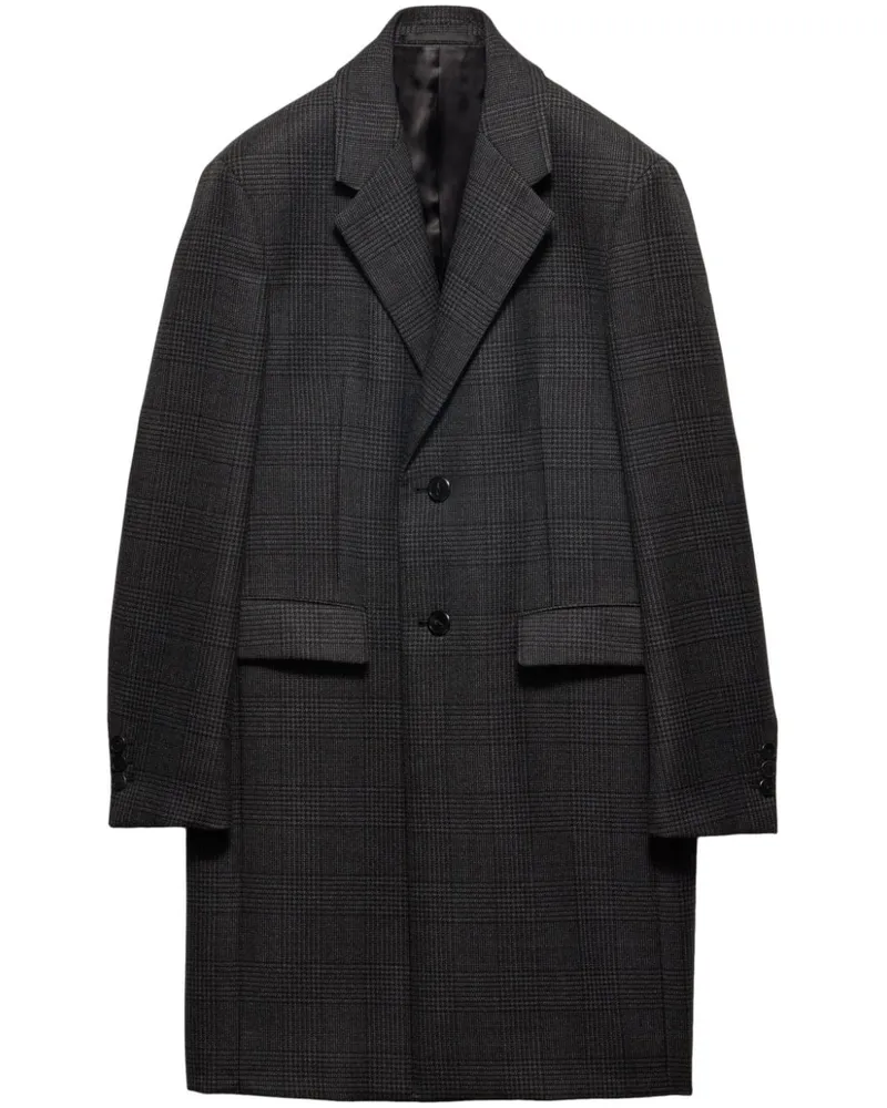 Prada Einreihiger Mantel - Grau Grau
