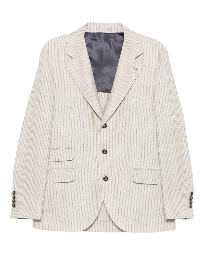 Brunello Cucinelli Gestreiftes Sakko - Nude Nude