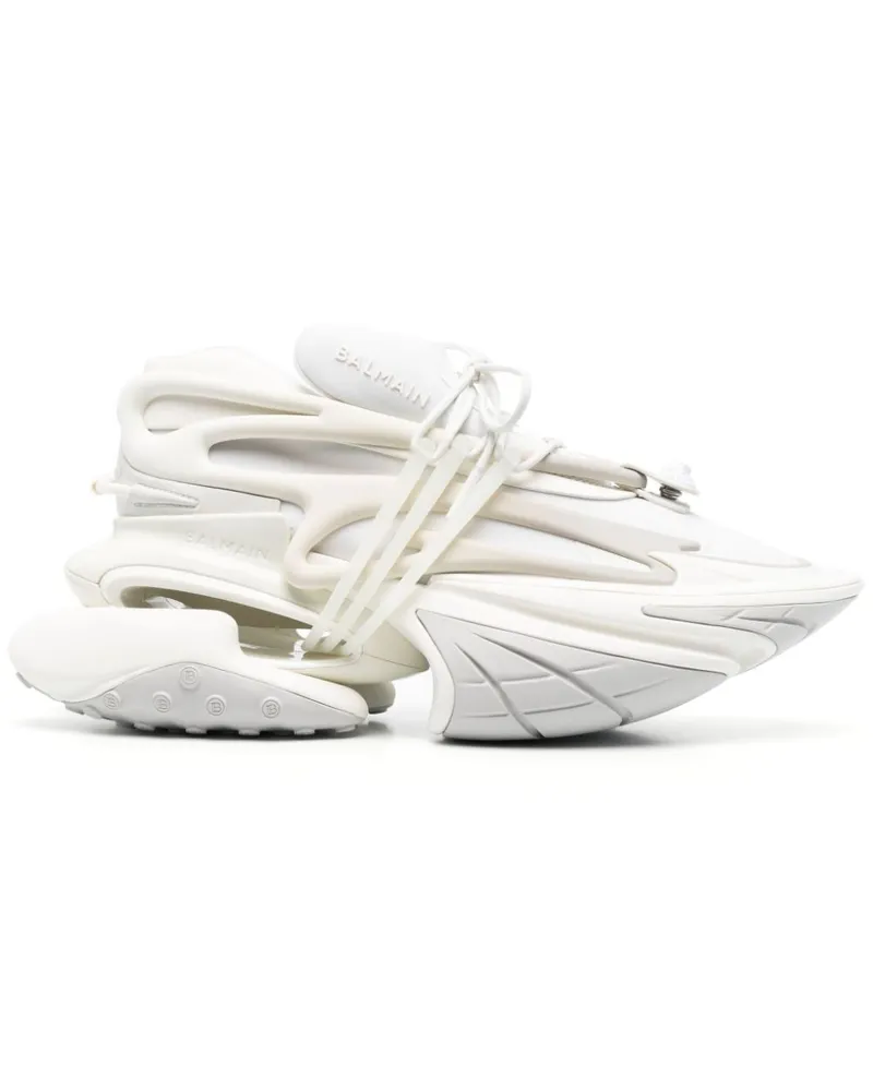 Balmain Unicorn Sneakers mit Plateausohle - Weiß Weiß