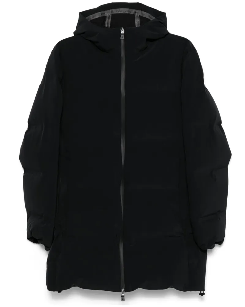 Herno Gefütterter Kapuzenmantel - Schwarz Schwarz