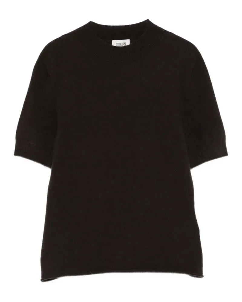 Drykorn Finia short-sleeve high-neck sweater - Braun Braun