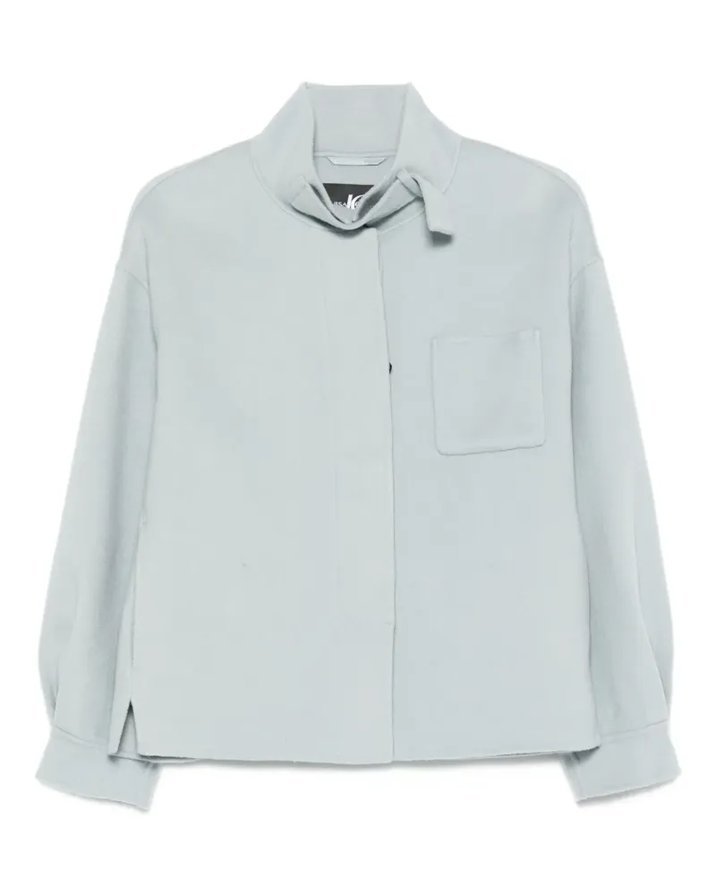 Luisa Cerano Hemdjacke mit Stehkragen - Blau Blau