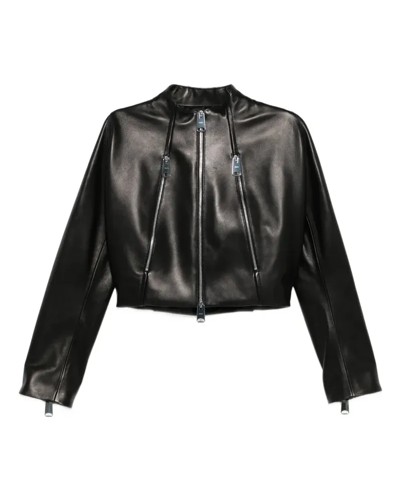 KHAITE Cropped-Jacke mit Reißverschluss - Schwarz Schwarz