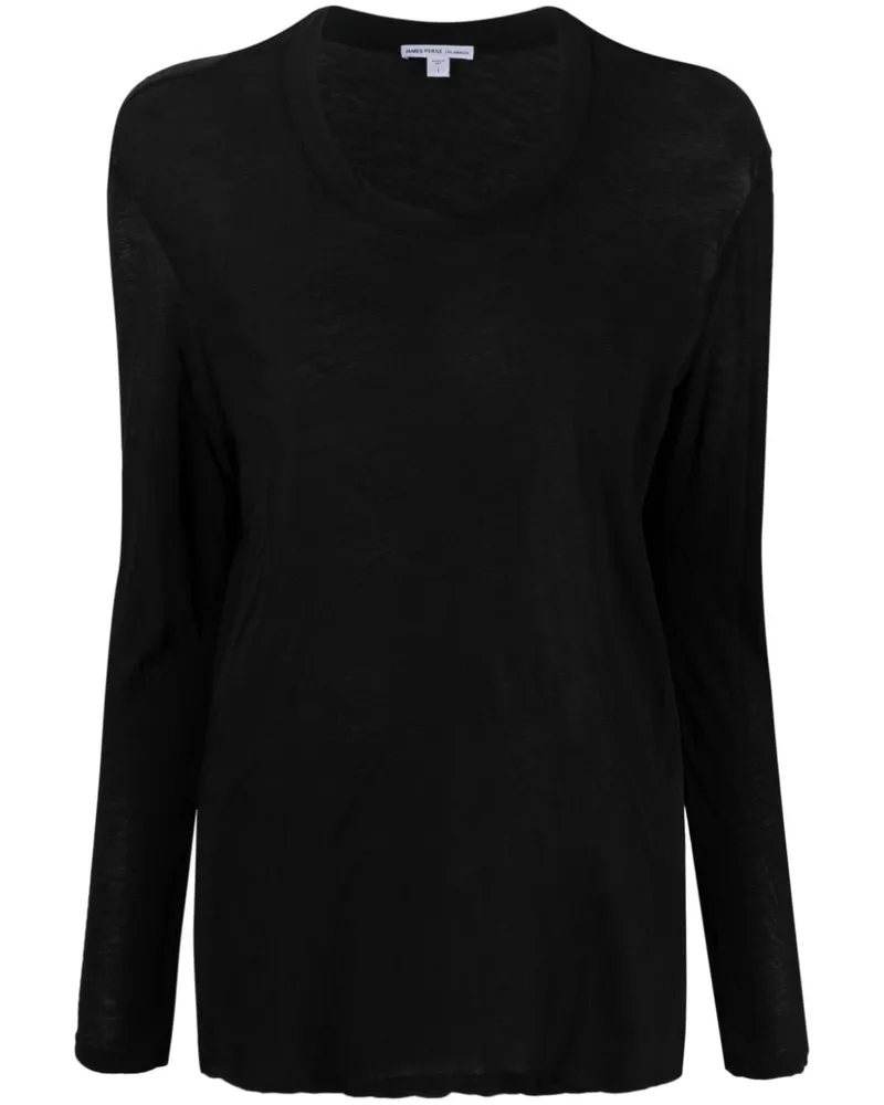James Perse High Gauge T-Shirt - Schwarz Schwarz