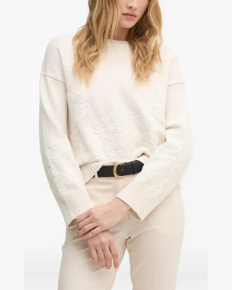 Sisley Pullover mit Applikationen - Nude Nude