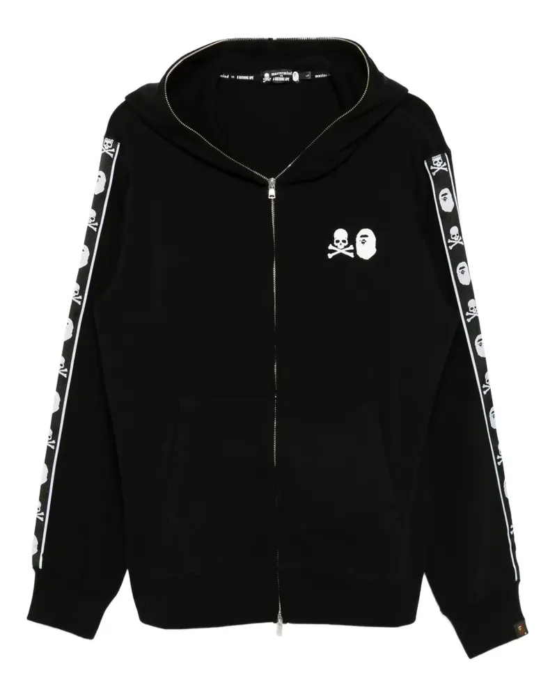 Mastermind Japan x Bape Hoodie mit Logo-Print - Schwarz Schwarz