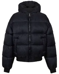 Balmain Gefütterte Jacke mit PB-Monogramm Schwarz