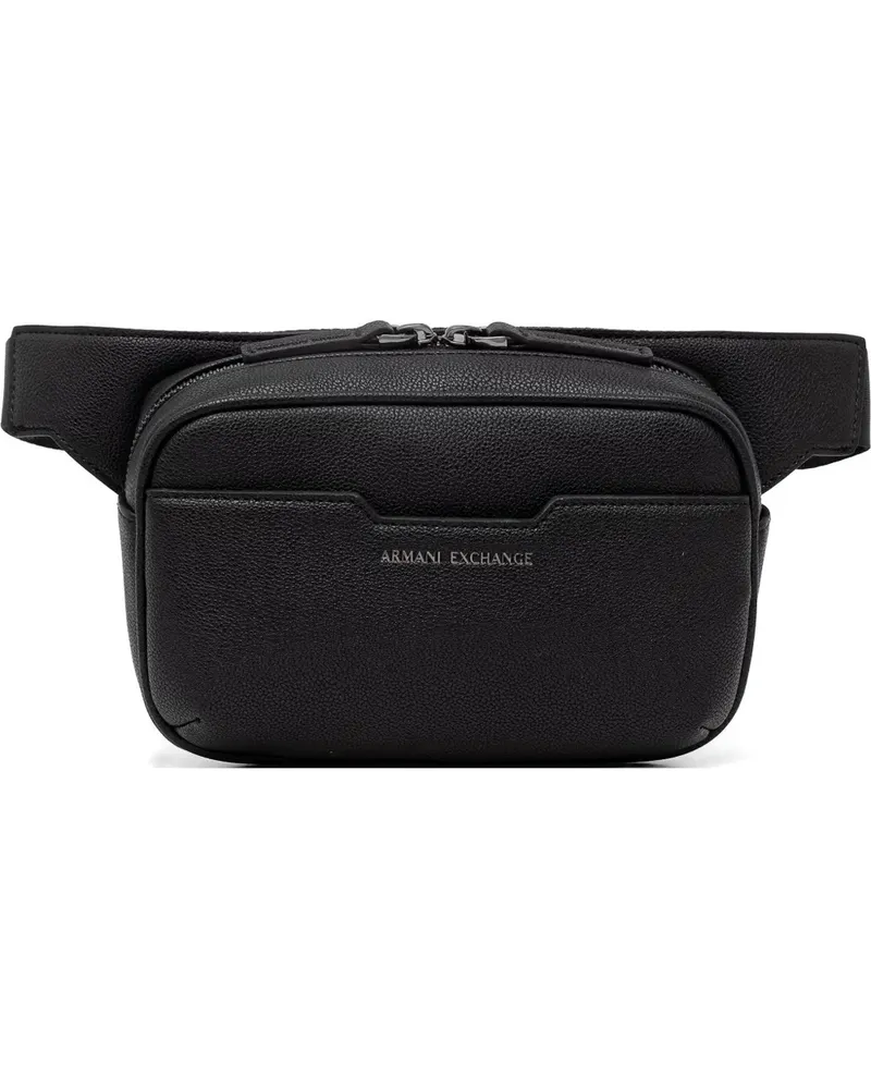 Armani Exchange pebbled-effect belt bag - Schwarz Schwarz