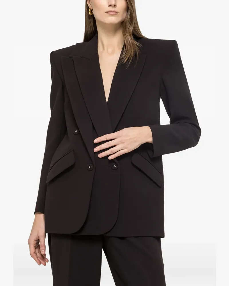 NISSA layered-detail blazer - Schwarz Schwarz