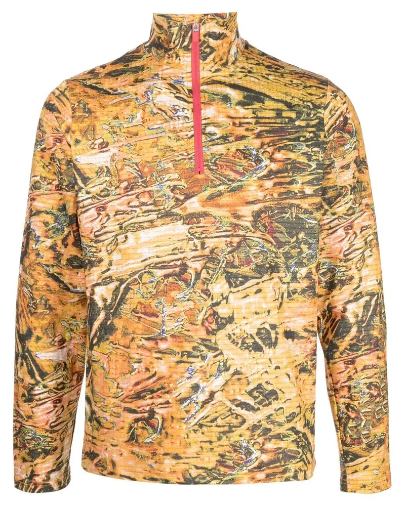 Palmer Sweatshirt mit grafischem Print - Orange Orange
