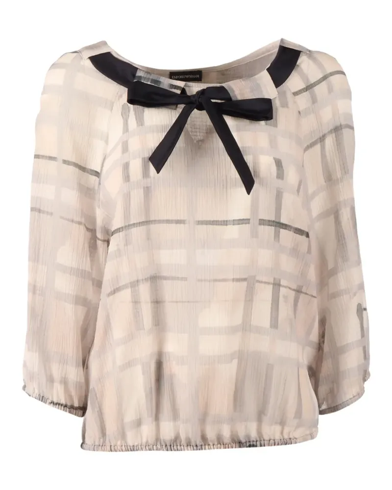Emporio Armani Karierte Bluse - Nude Nude