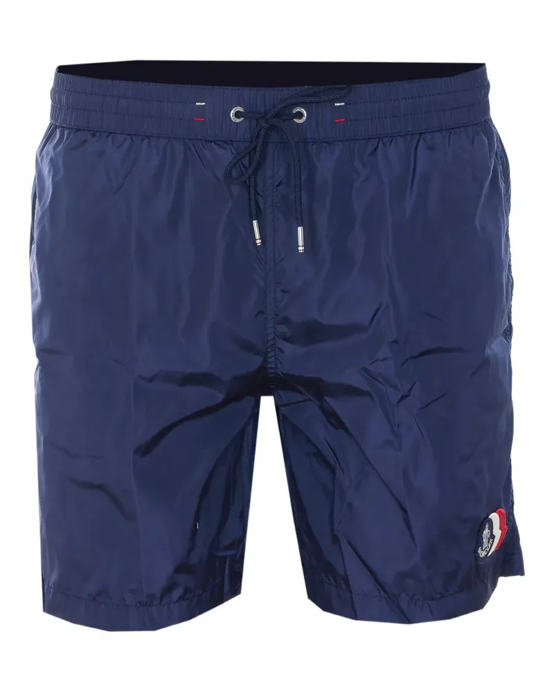 Moncler logo-patch swim shorts - Blau Blau