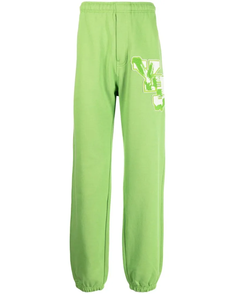 Y-3 GFX FT Jogginghose mit Logo-Patch - Grün Grün