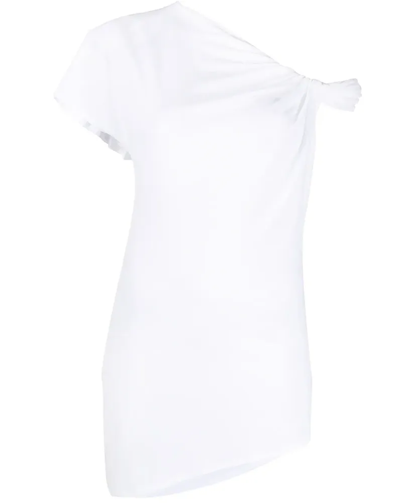 Alexander McQueen Asymmetrisches Oberteil mit Knoten - Weiß Weiß