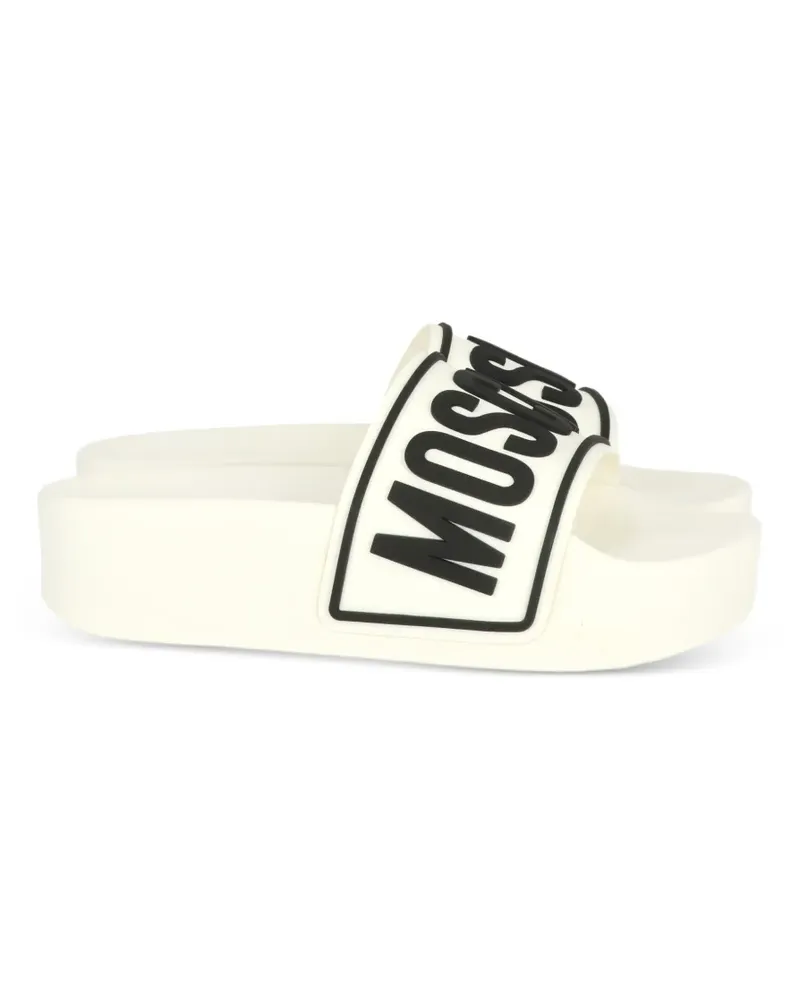 Moschino logo slide sandal - Nude Nude