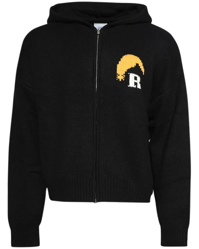 RHUDE Gestrickter Moonlight Hoodie - Schwarz Schwarz