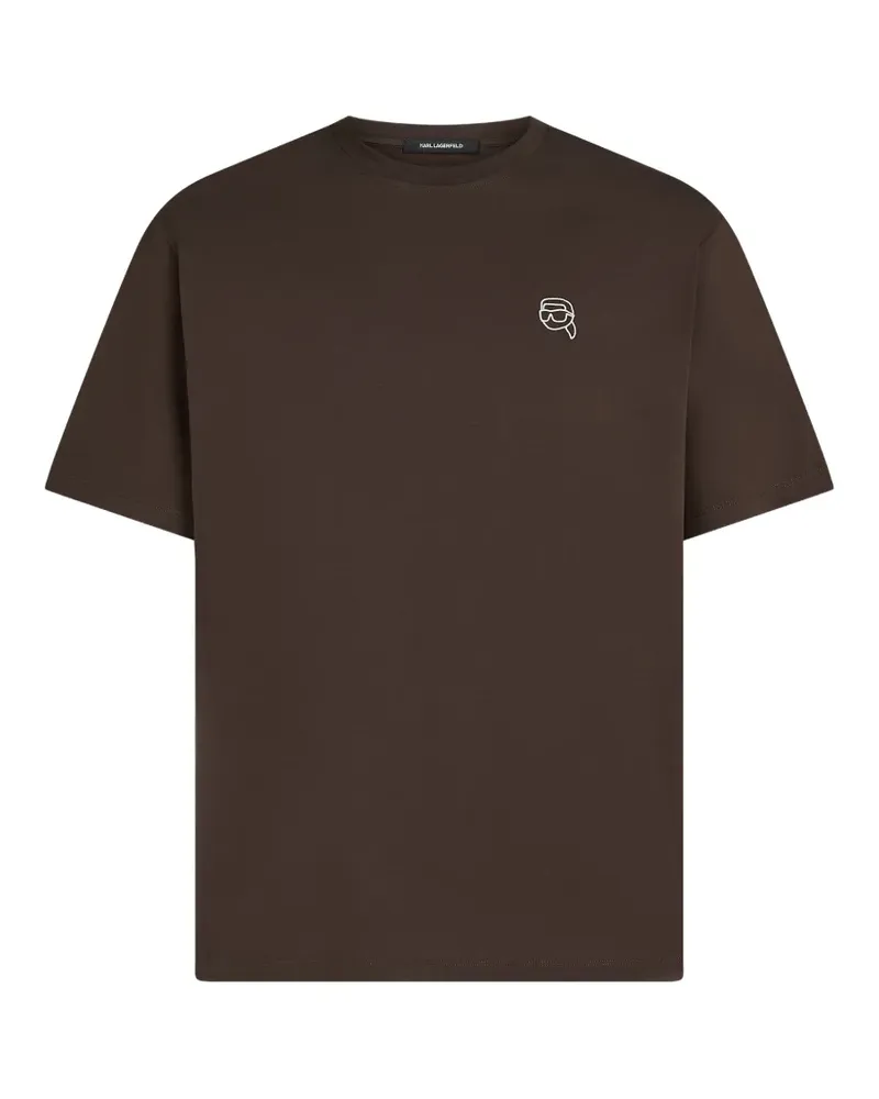 Karl Lagerfeld T-Shirt mit Logo-Print - Braun Braun