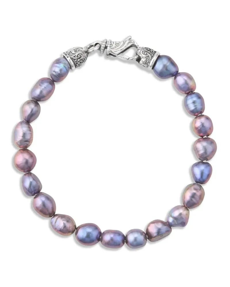 Emanuele Bicocchi black baroque pearl bracelet - Silber Silber