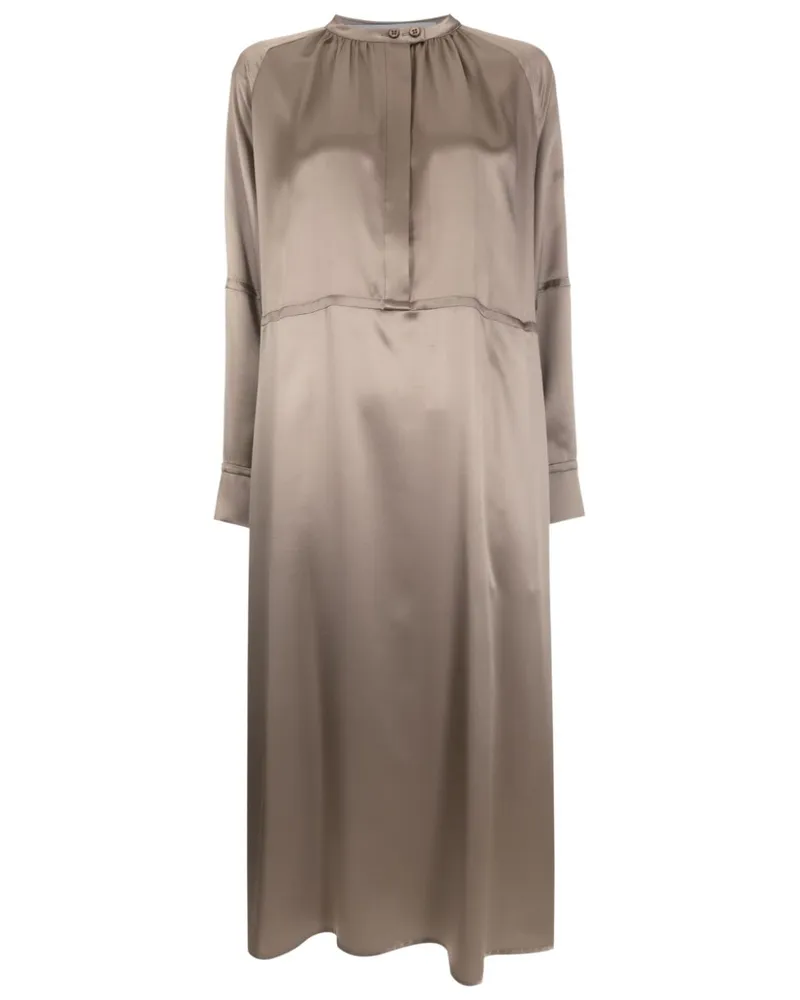 Gloria Coelho Midikleid aus Seide - Grau Grau